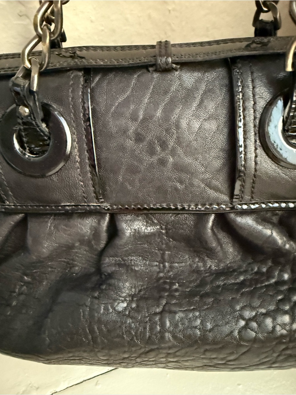Fendi Black Leather Gun Metal Harware - Picture 15 of 16